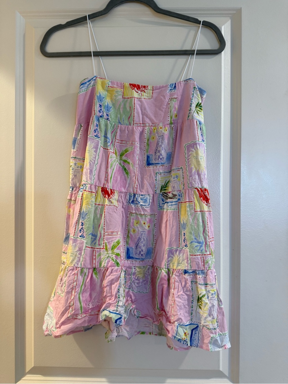 Show Me Your MuMu Pink Patchwork Tropical Tiered Skirt